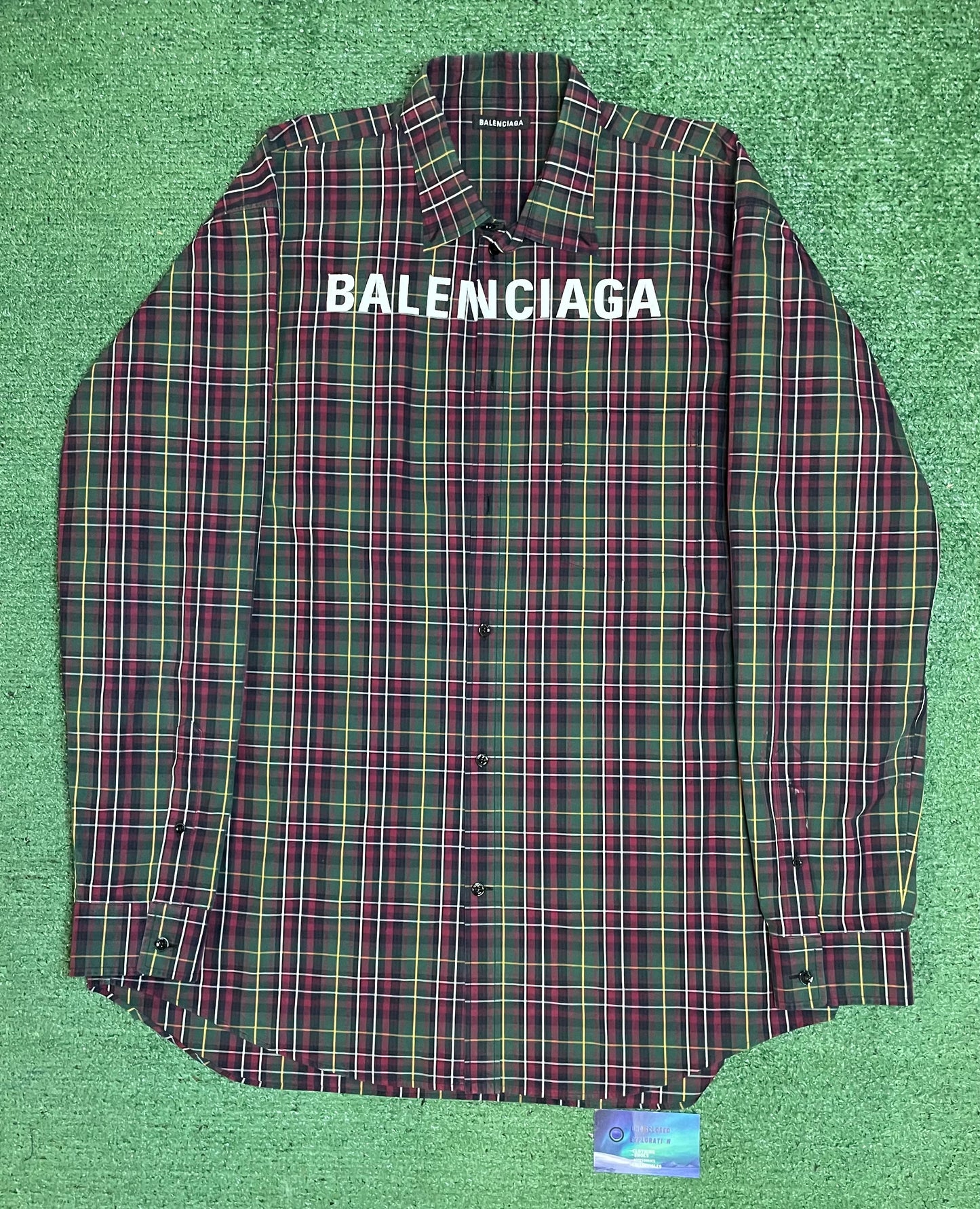 Balenciaga front logo flannel shirt 2019