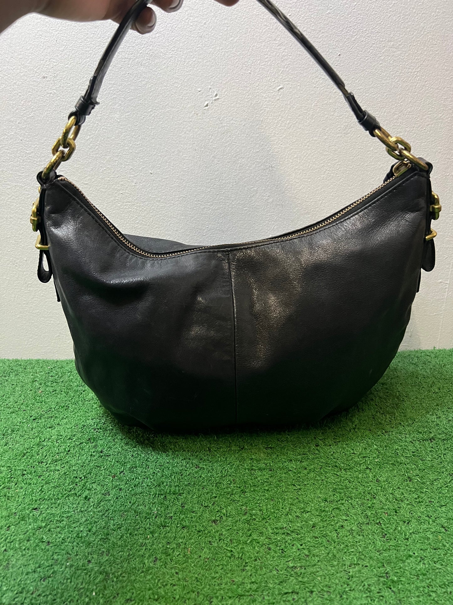 Coach Madison black leather shoulder bag