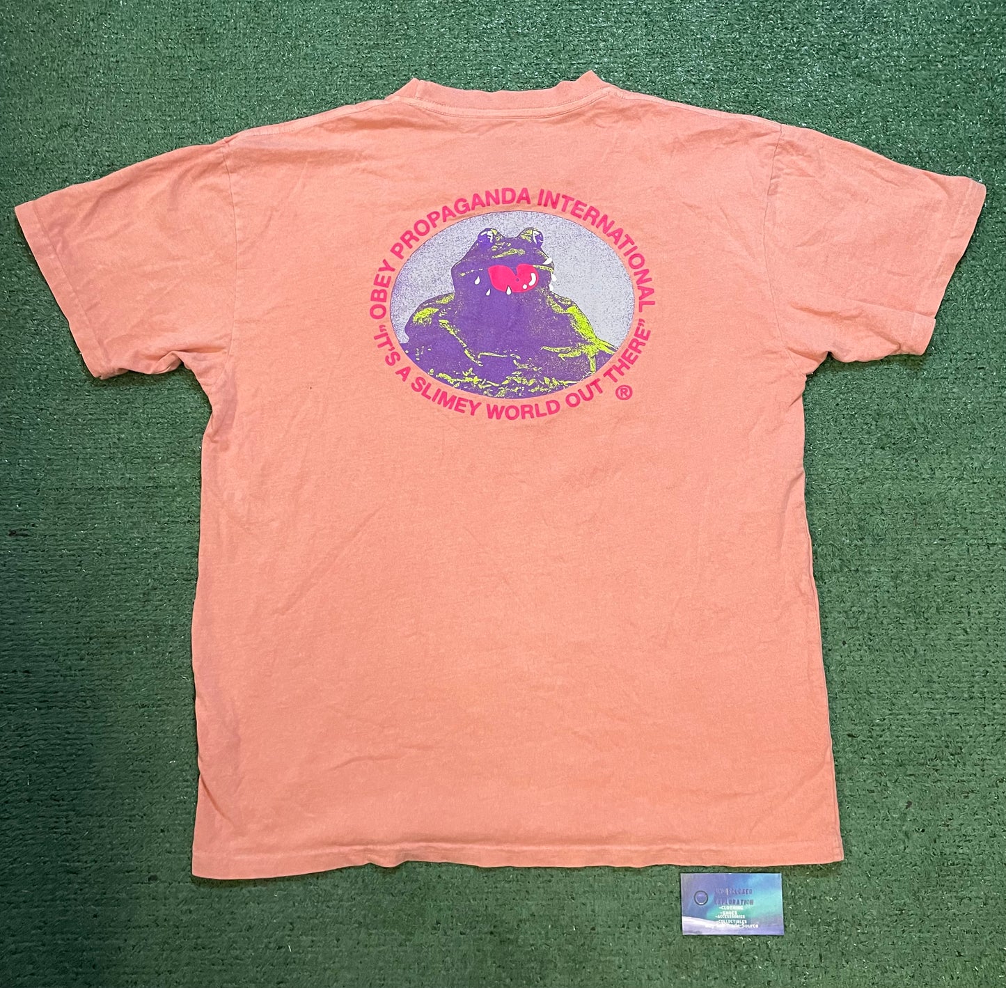 Obey Slimy world orange tee