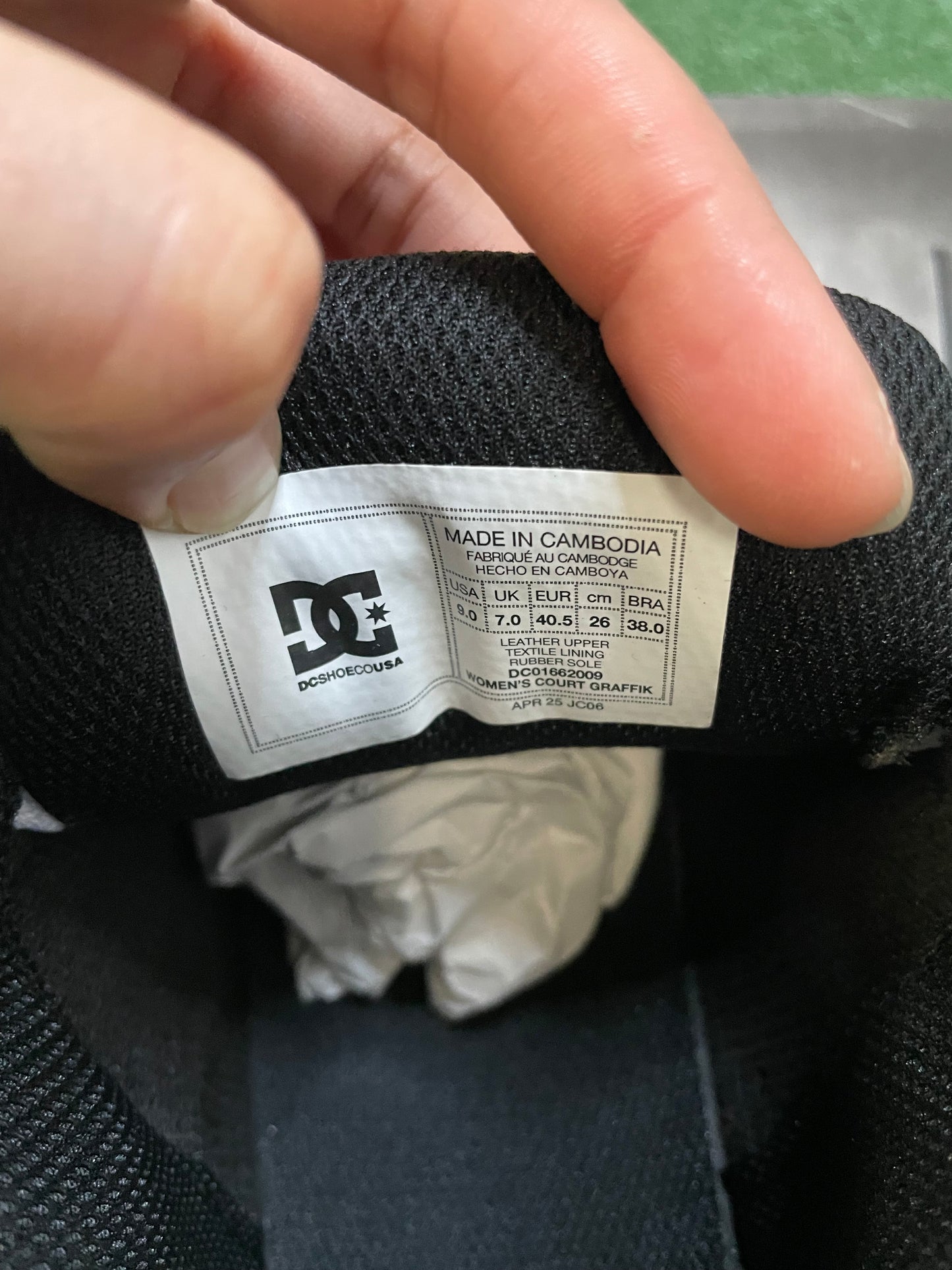 DC Court Graffik 3D Skate Shoe Black / White / Grey