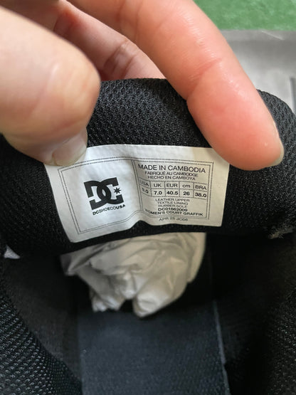 DC Court Graffik 3D Skate Shoe Black / White / Grey