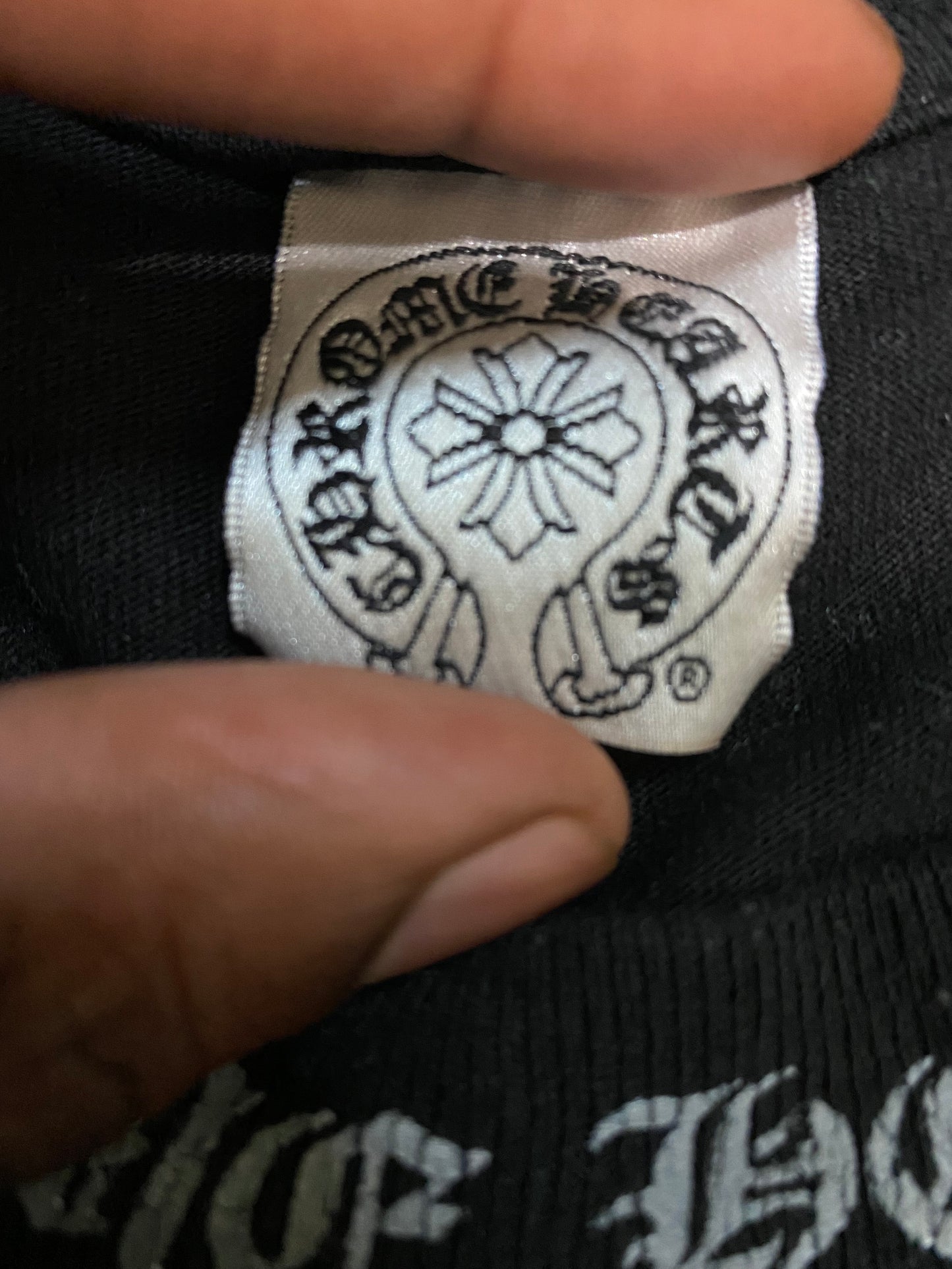 Vintage chrome hearts neck logo dagger tee