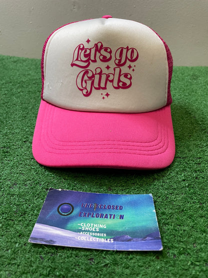 Let’s go girls pink and white hat