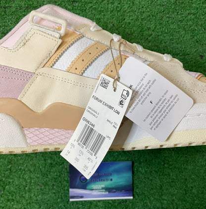 Adidas forum exhibit low ecru tint halo amber