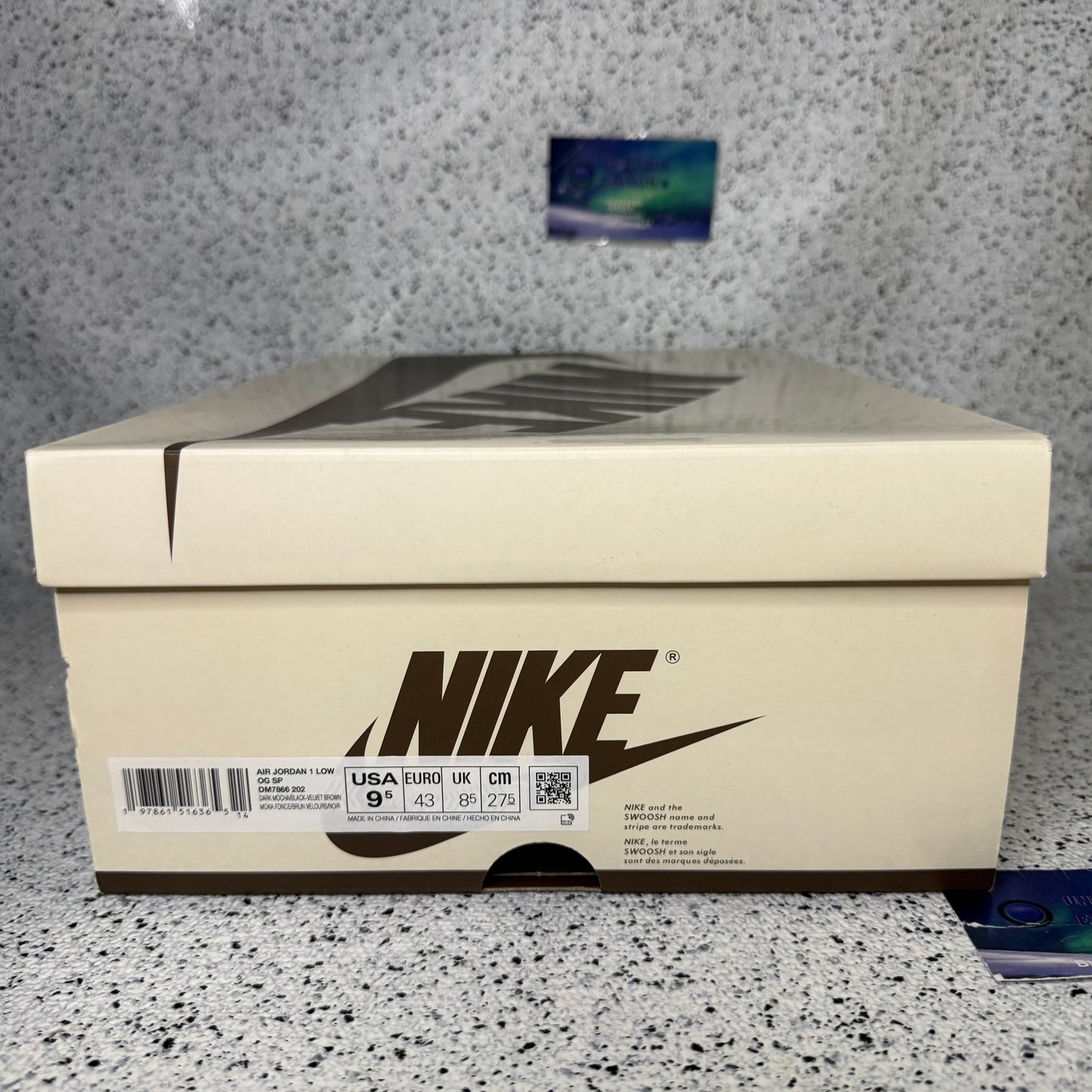 Jordan 1 Low Travis Scott Velvet 9.5 Men/11 Women “Preowned”