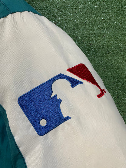 Vintage 1990s Seattle Mariners logo athletic puffer jacket