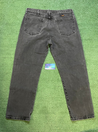Black rustler black denim jeans