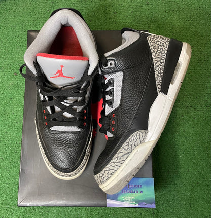 Jordan 3 black cement 2018 size 10.5men/12women