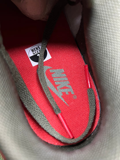 Nike dunk low cargo khaki mystic red size 7youth/8.5women