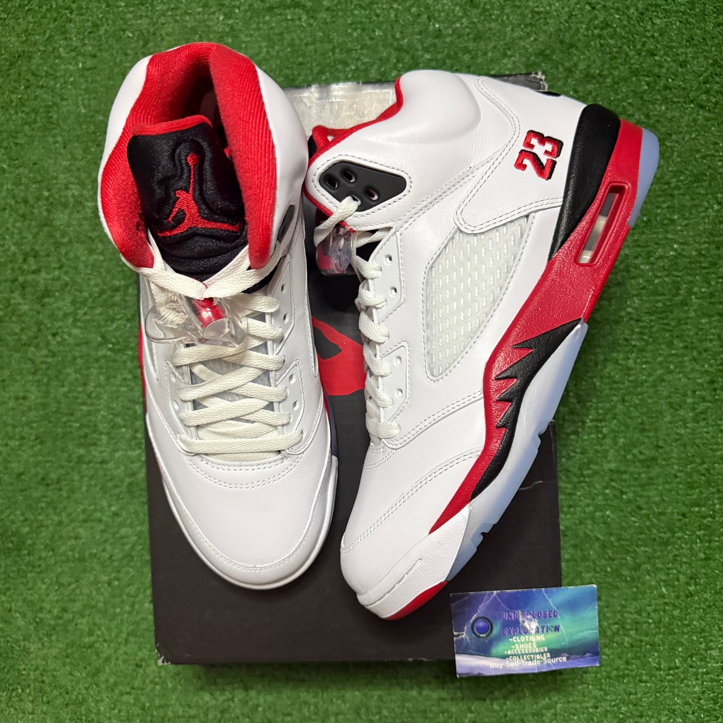 Jordan 5 Fire Red Black Tongue