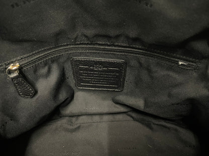 Coach black leather prairie satchel bag