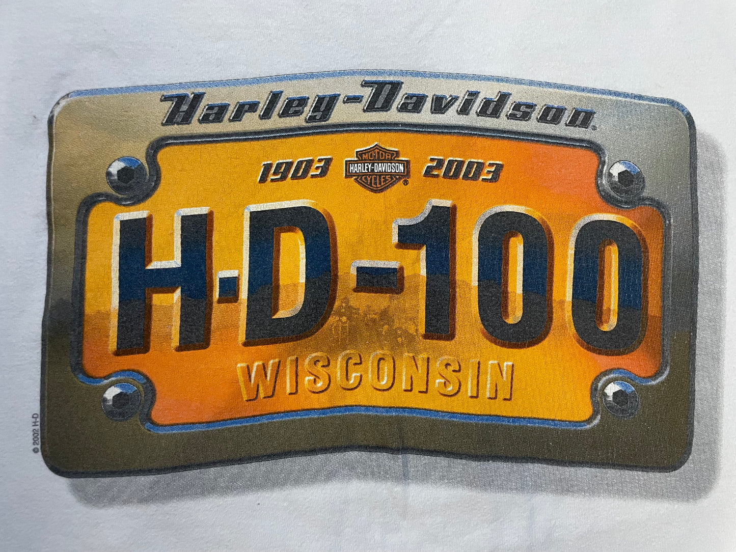Vintage 2000s Harley Davidson white New York cutoff tee