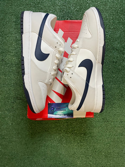 Nike Dunk Low white midnight navy size 12men/13.5women