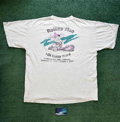 Vintage 1990s rolling man buggy thing distressed tee