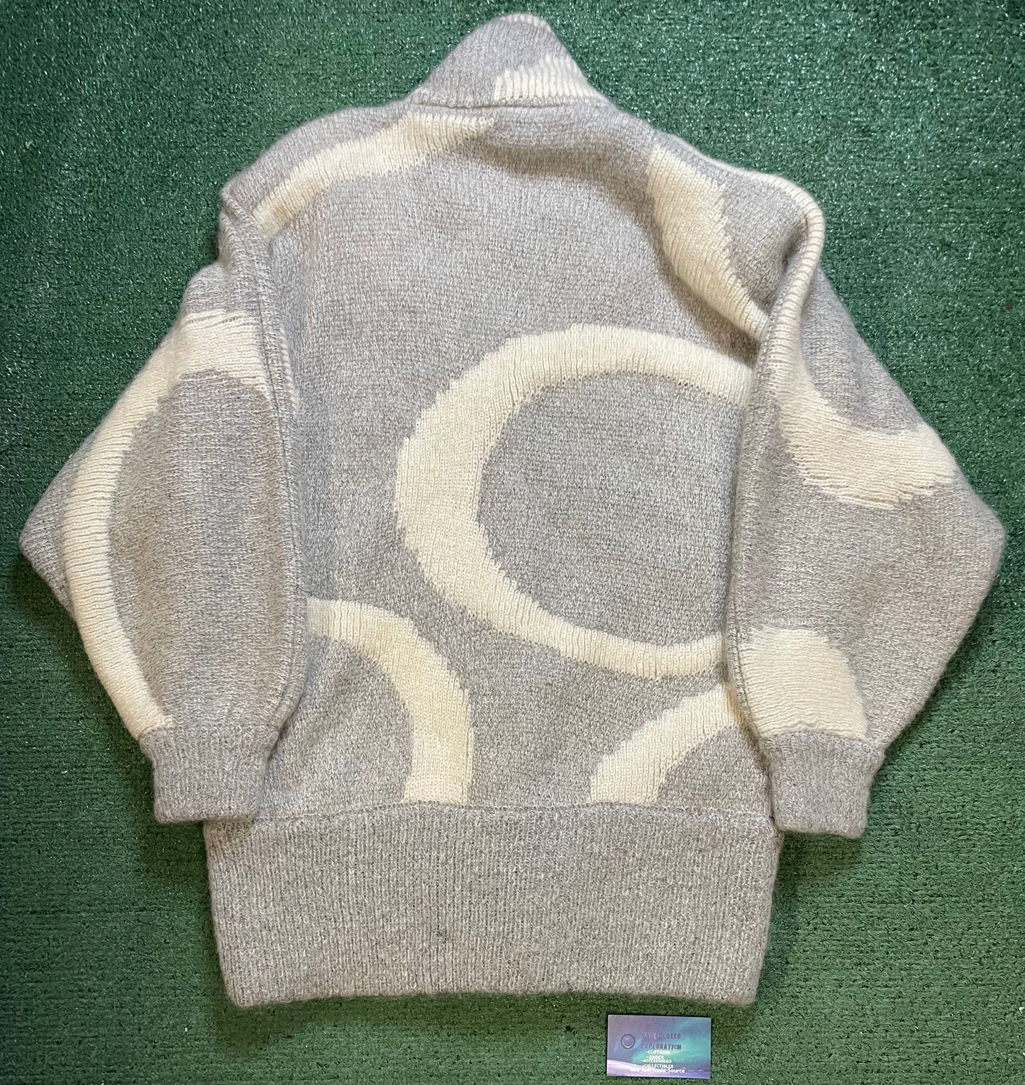 Vintage IB Diffusion Chunky Oversized Gray Mohair Cardigan Sweater
