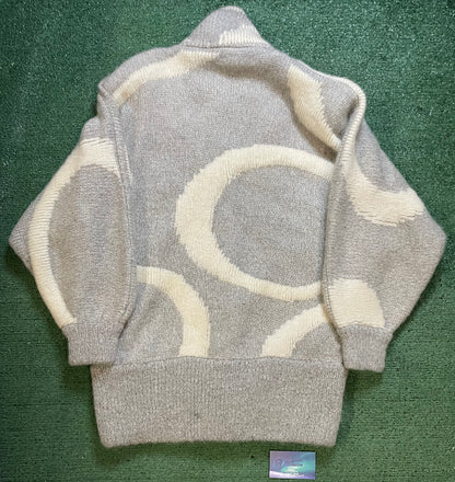 Vintage IB Diffusion Chunky Oversized Gray Mohair Cardigan Sweater
