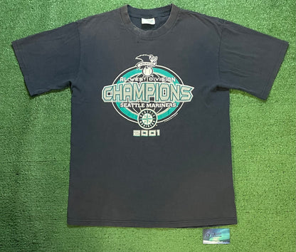 Vintage 2000s AL west division champions Seattle Mariners tee