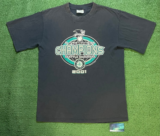 Vintage 2000s AL west division champions Seattle Mariners tee