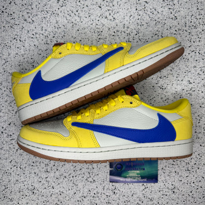 Jordan 1 Low Travis Scott Canary 8 Men “Preowned”