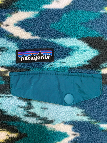 Vintage Patagonia Synchilla Fleece Trout Tales Elwha Blue blueberry fleece