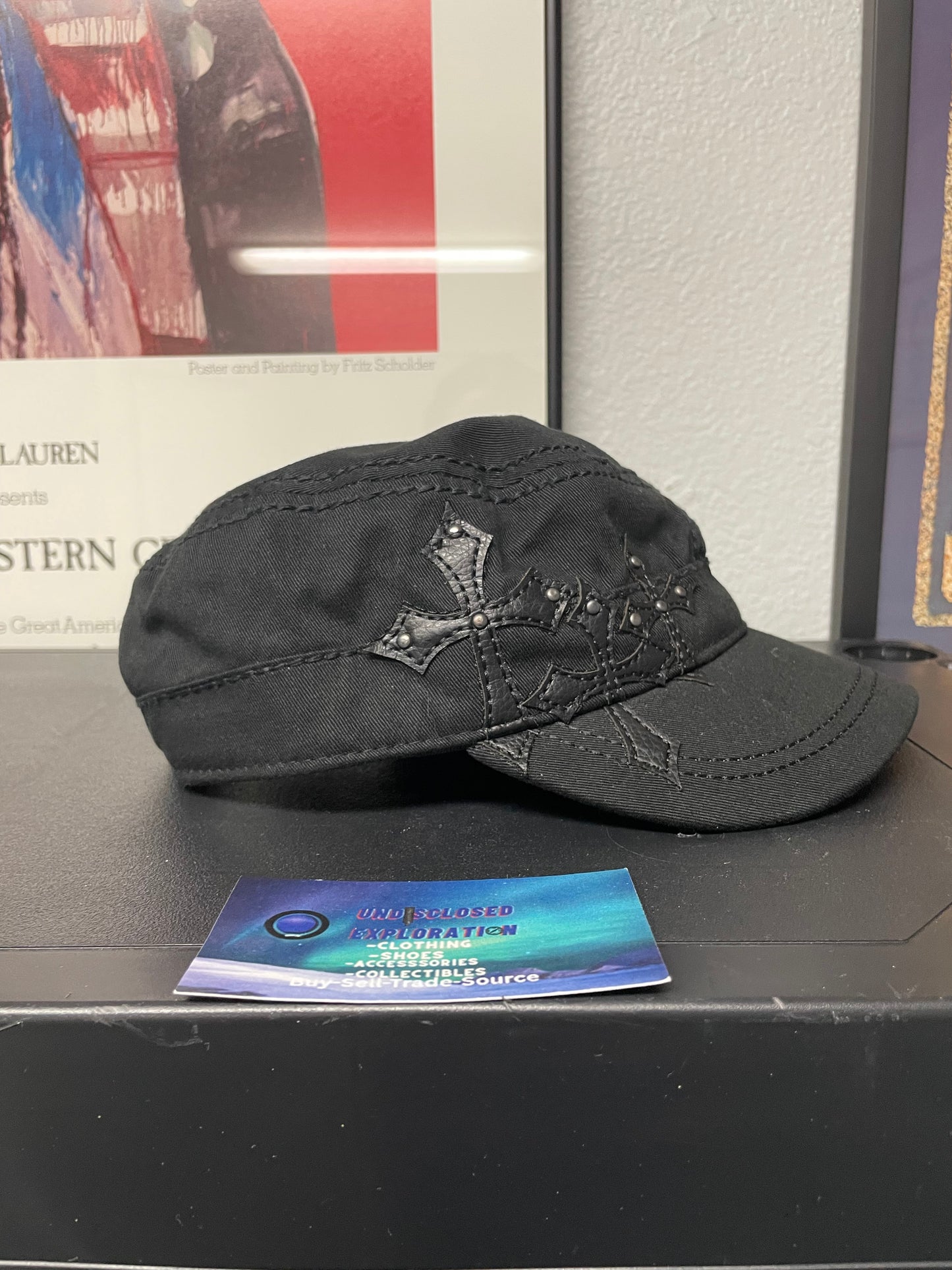 Vintage 2000s Affliction triple cross cadet hat