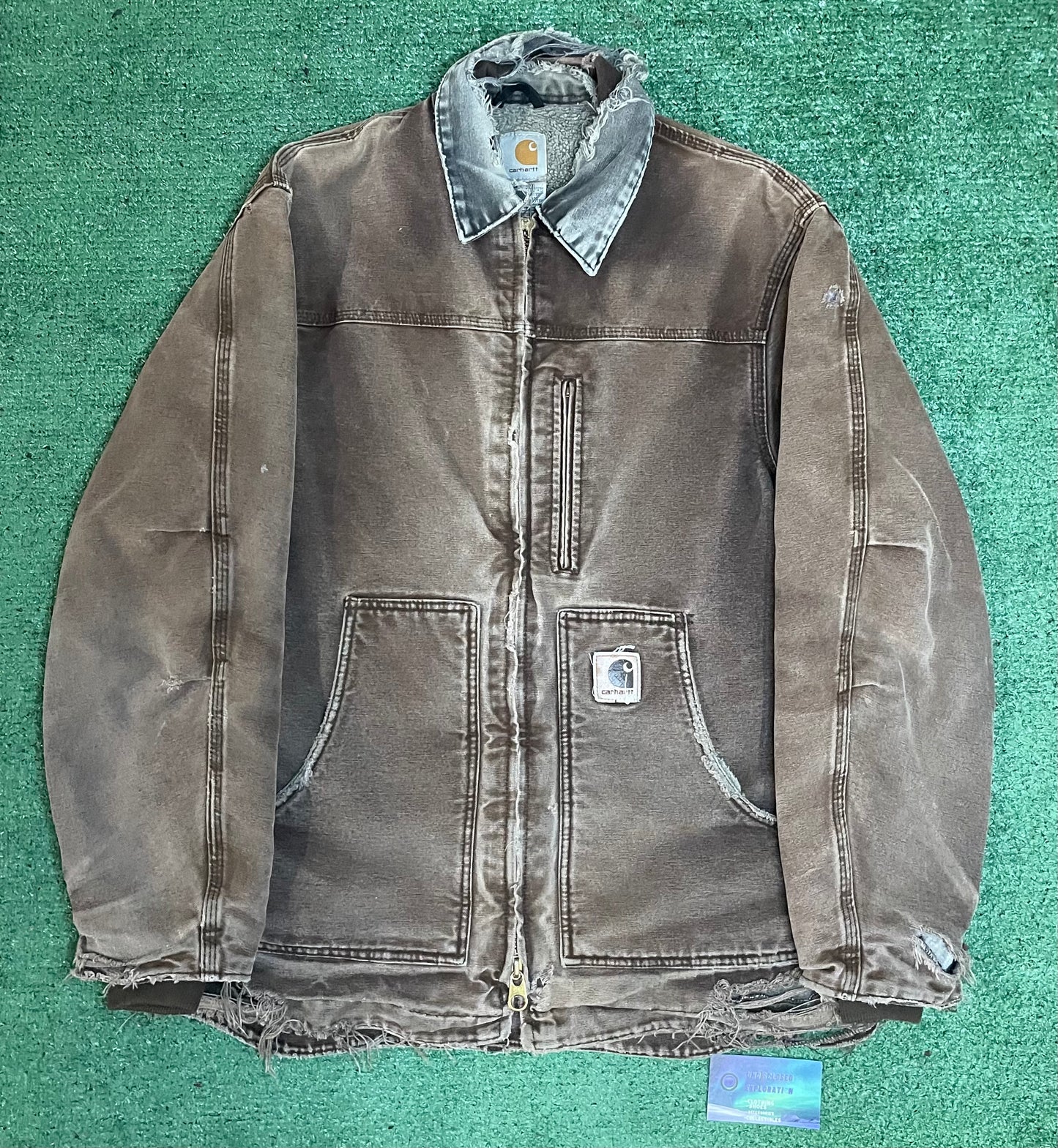 Vintage Carhartt dark brown sherpa lined jacket