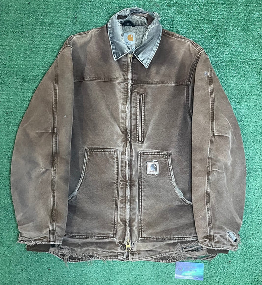 Vintage Carhartt dark brown sherpa lined jacket