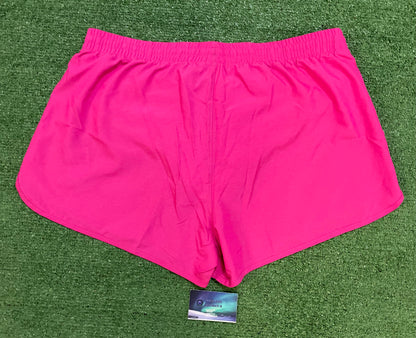 Under armour fly by pink shorts