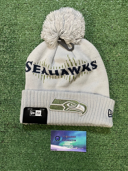 Seattle Seahawks silver rivalries Pom knit beanie