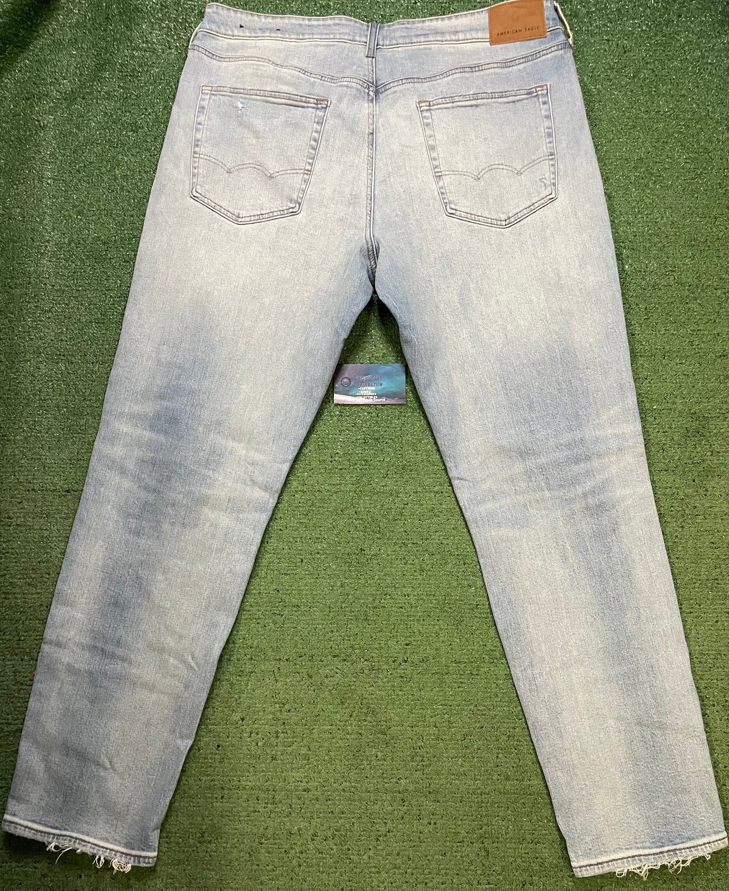 American Eagle light wash distressed jeans