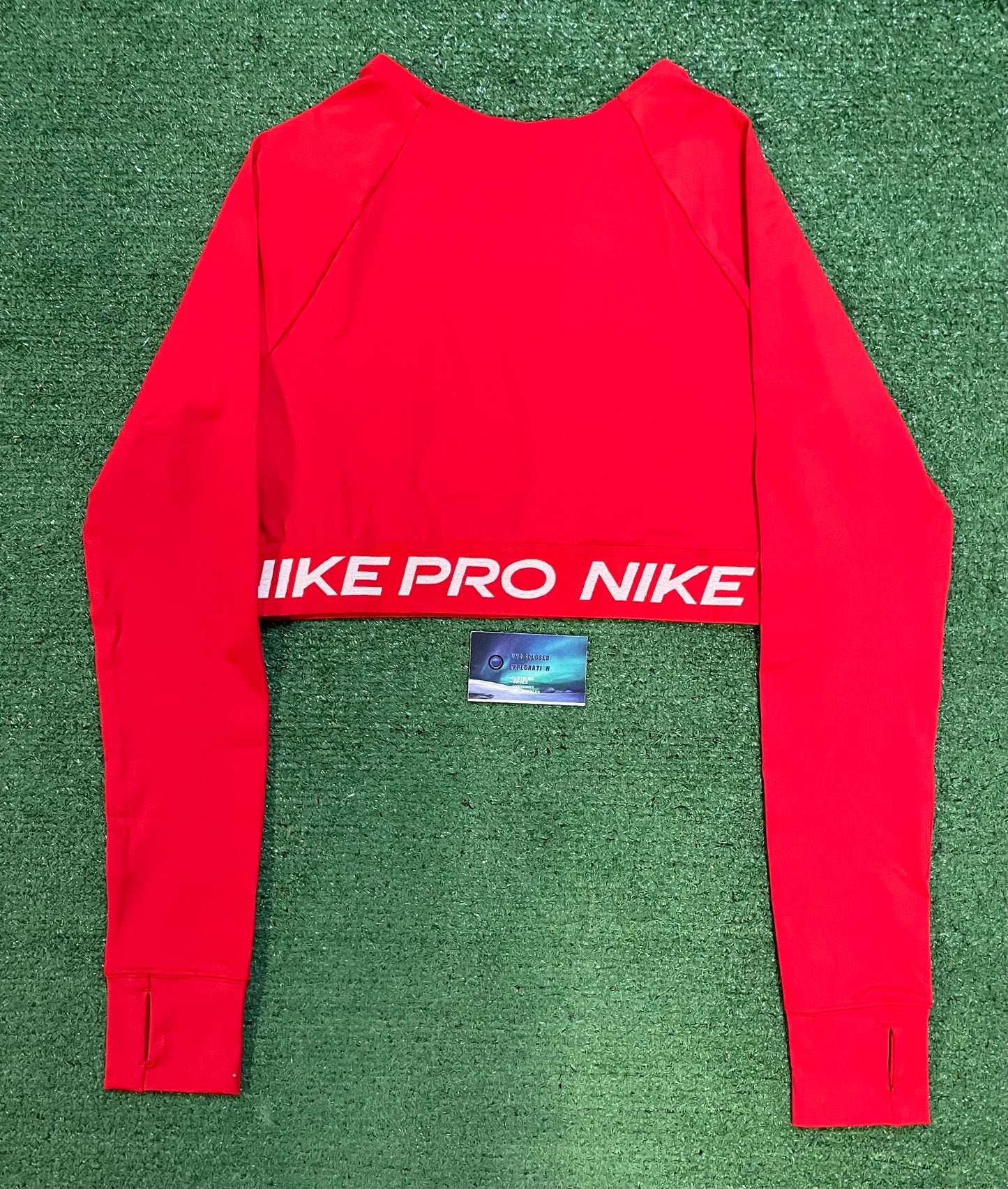 Nike Pro cropped red longsleeve