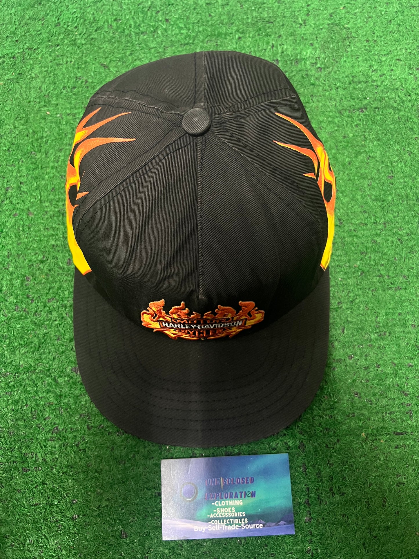 Vintage 1990s Harley Davidson flame hat