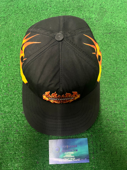 Vintage 1990s Harley Davidson flame hat