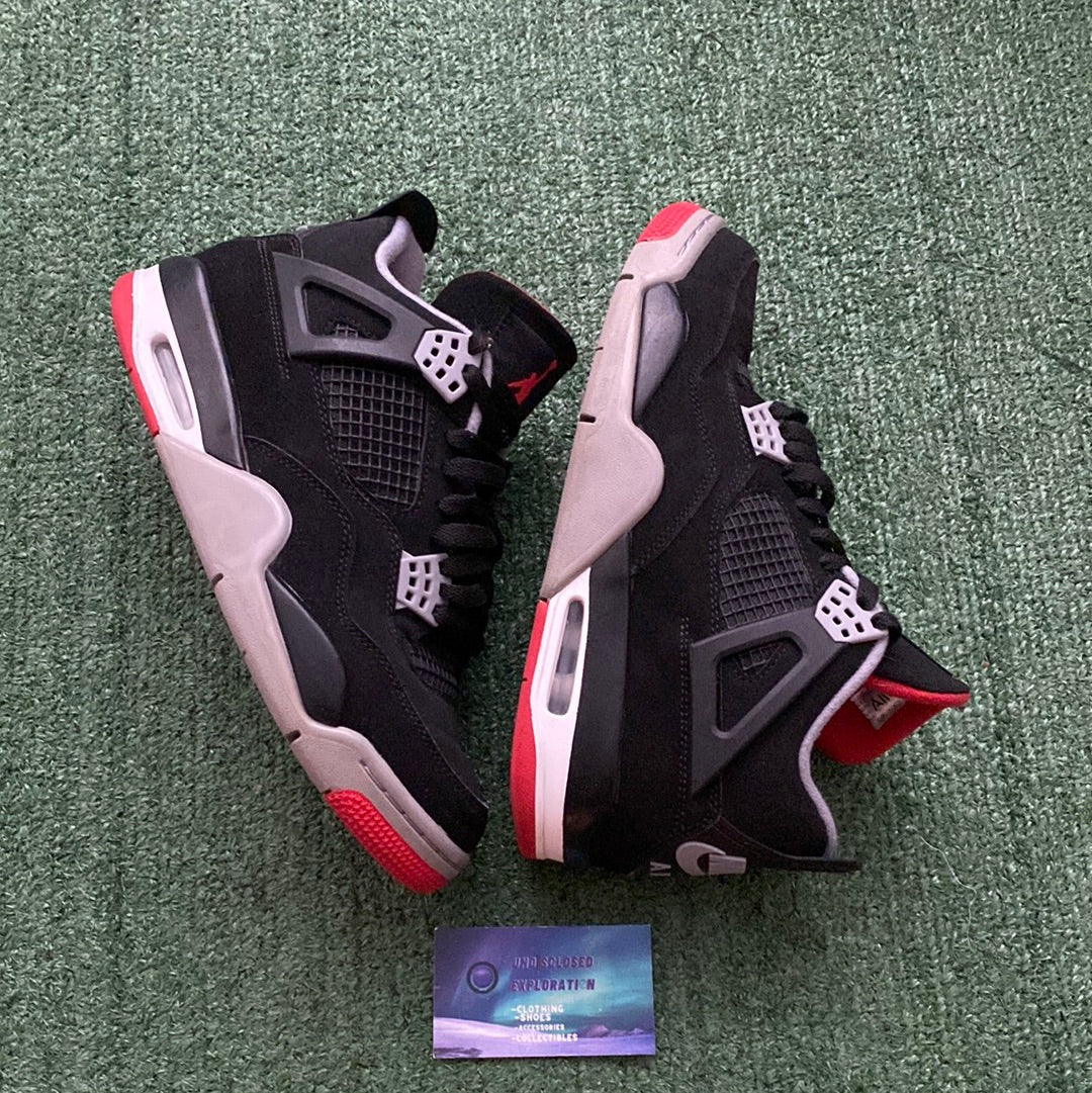 Jordan Retro 4 “Bred” 2019 size 8.5men/10women