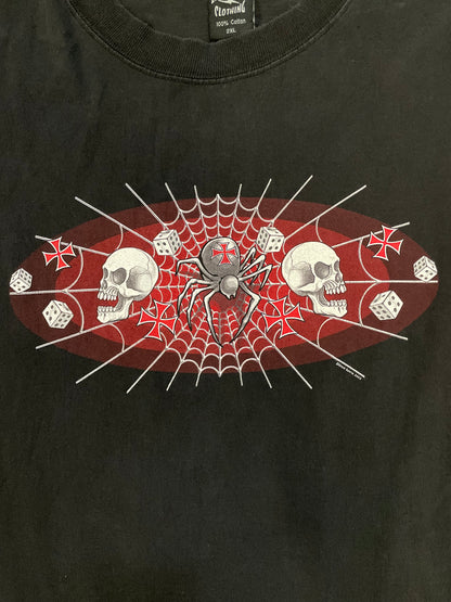 Vintage 2000s spiders and skulls Bike Week Daytona Beach longsleeve