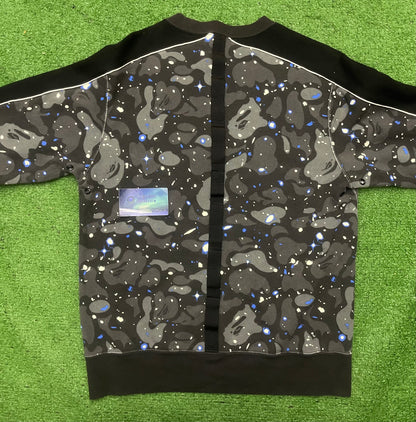 Bape Space Camo Wide Crewneck Black