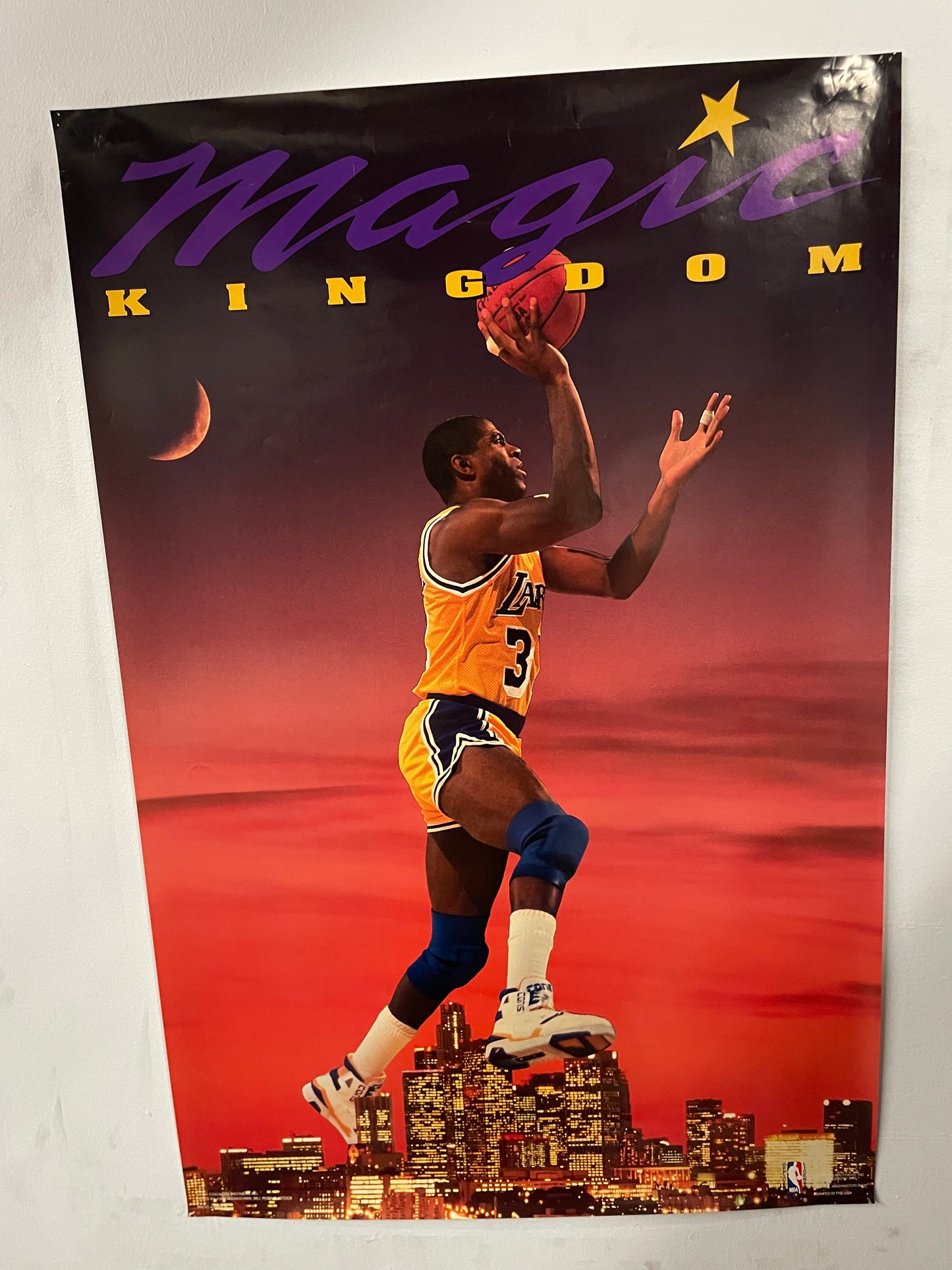 Vintage 1990s Magic Kingdom Magic Johnson LA Lakers poster