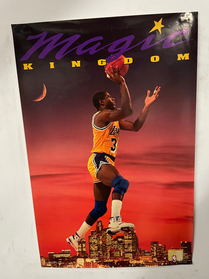 Vintage 1990s Magic Kingdom Magic Johnson LA Lakers poster