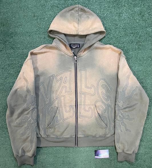 Vale green zip up hoodie