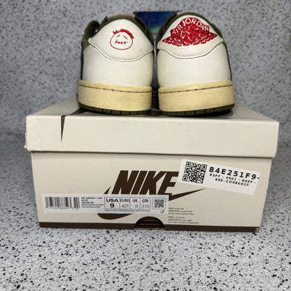 Jordan 1 Low Medium Olive 9 Men “Preowned”