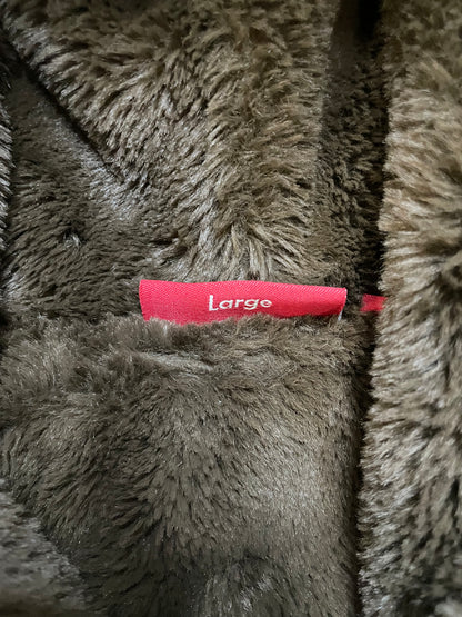 Supreme faux fur natural hoodie