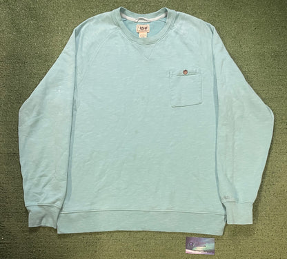 L.L. Bean light blue pocket crewneck