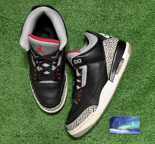 Jordan 3 Black Cement 2018 10 Men/11.5 Women “Preowned”