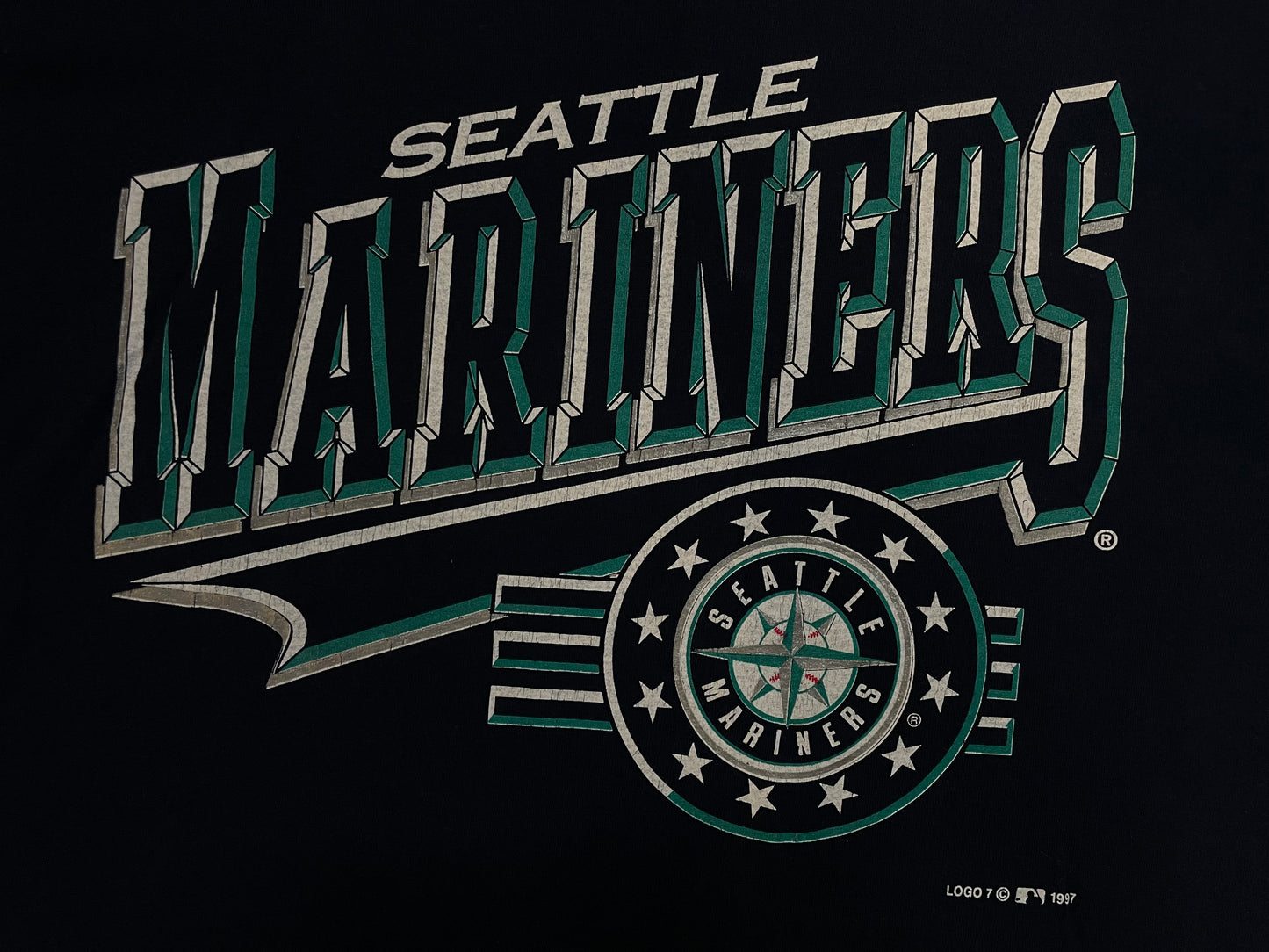 Vintage 1990s Seattle Mariners logo tee