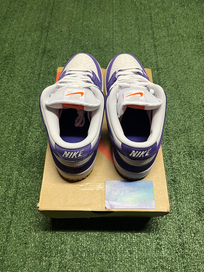 Nike sb dunk low orange label court purple