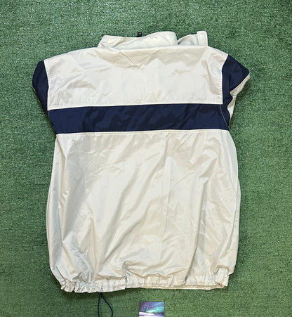Vintage 1990s nike grey and navy blue windbreaker