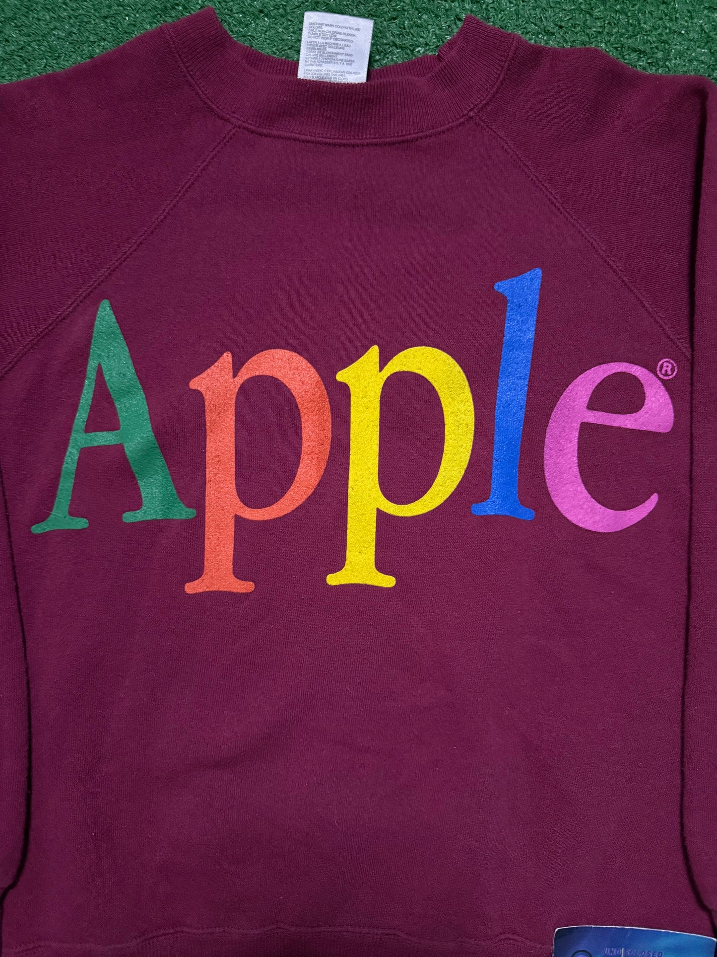 Vintage Apple Rainbow Logo Crewneck