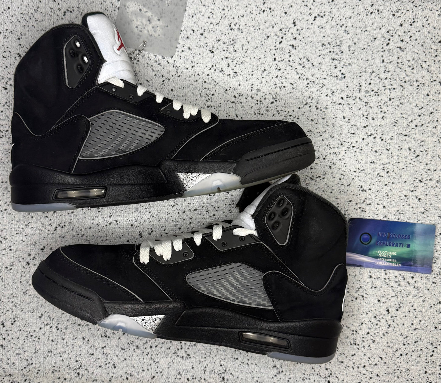 Jordan 5 Black Metallic Reimagined 8.5 Men/10 Women “Preowned”