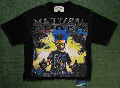Natural Punks black rhinestone tee