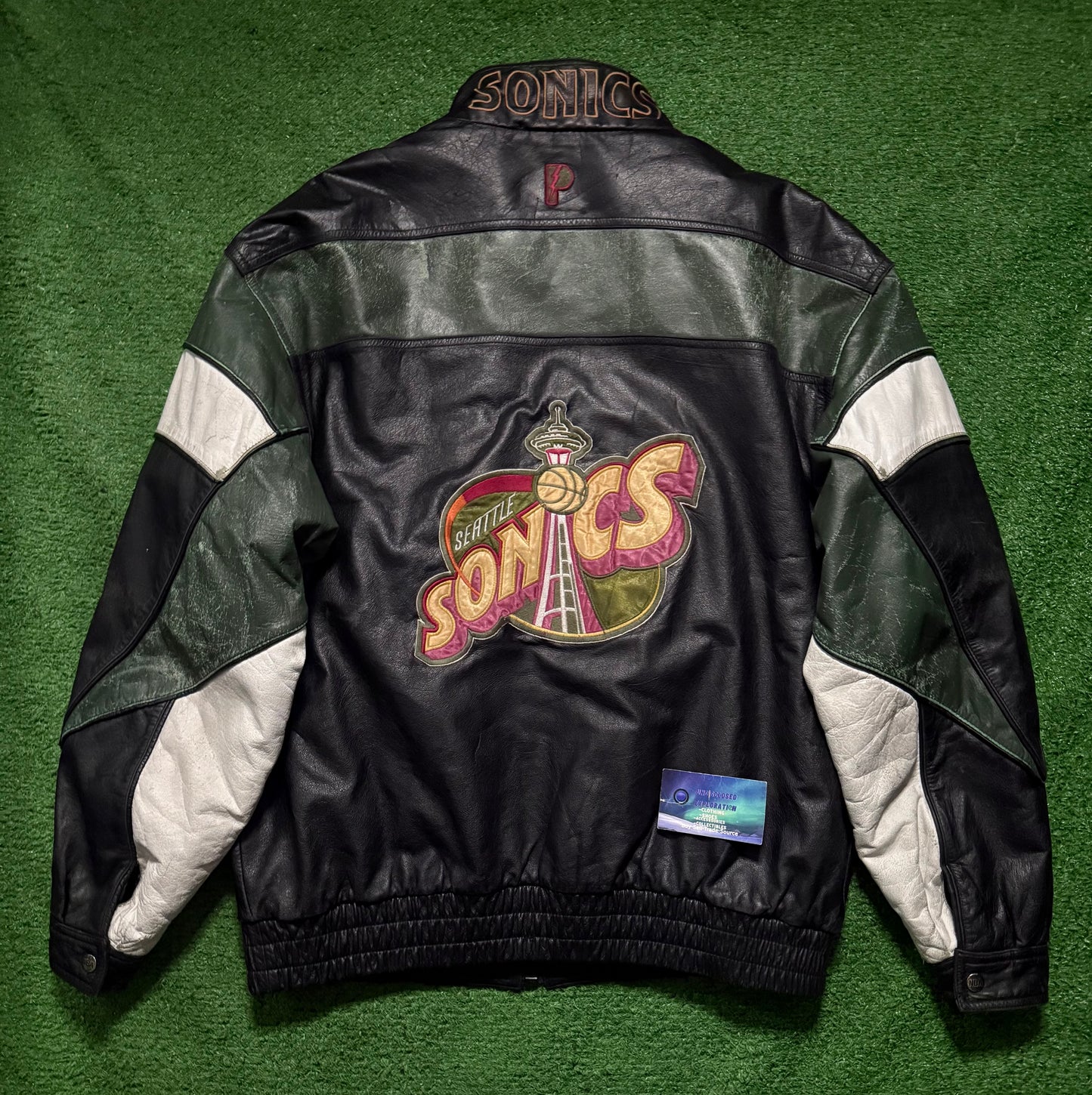 Vintage Seattle SuperSonics Jacket Leather Pro Player